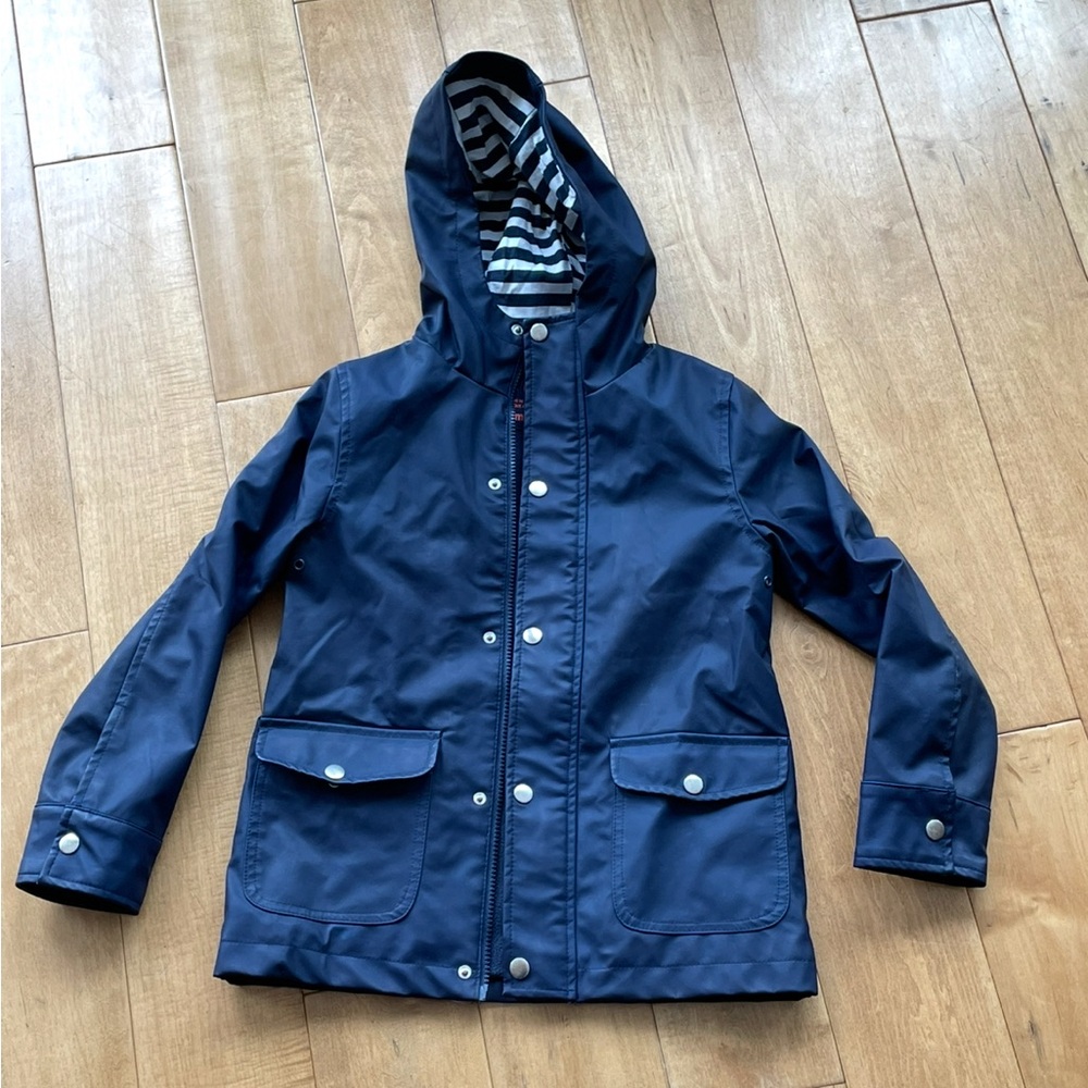 Girls Navy Blue Rain Jacket